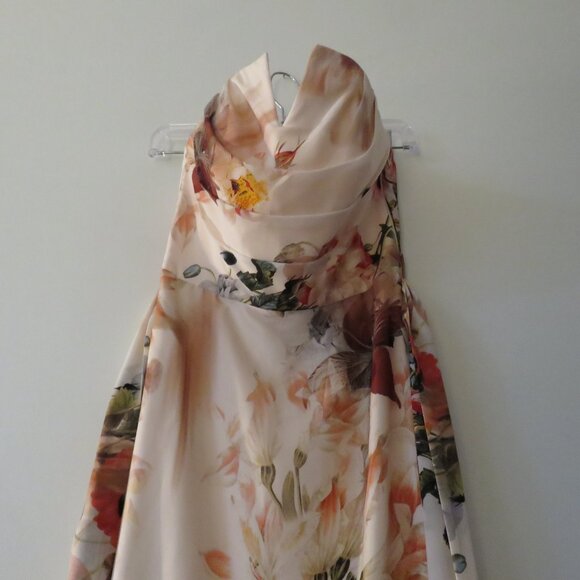 TED BAKER Aymay Opulent Bloom Floral Silk Maxi Dress Wedding - Ted Size 0 - Picture 10 of 16